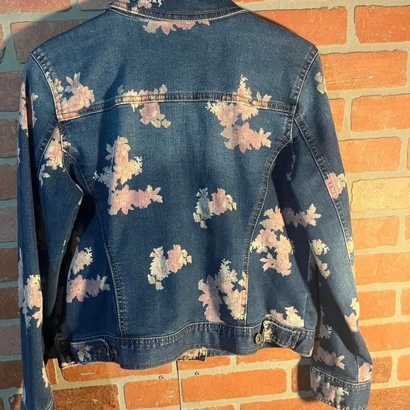 Vintage floral denim jacket - Picture 7 of 8